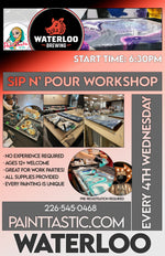 Acrylic Pour Workshop at Waterloo Brewing! | APRIL 23RD @ WATERLOO